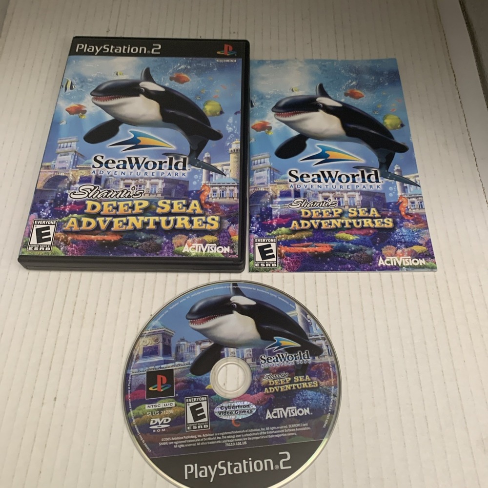 SeaWorld Shamu's Deep Sea Adventures Sony PlayStation 2 PS2 2005 CIB Activision